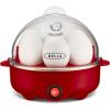 bella Electric Egg Cooker, 7 Eggs Capacity Tray, Single Stack, for Poached, Scrambled, Hard, Medium & Soft Boiled Eggs, Omelets and Steamed Dumplings, Auto Shutoff, 360 Watt, Blossom(Red)