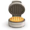 bella Snack-n-Store Mini Waffle Maker, EverGood™ Ceramic Nonstick Coating, Cord Wrap, Ready Indicator Light & Cool Touch Handles, Stackable Design & Customizable Plates, 400 Watt, Blossom(Oatmilk)