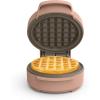 bella Snack-n-Store Mini Waffle Maker, EverGood™ Ceramic Nonstick Coating, Cord Wrap, Ready Indicator Light & Cool Touch Handles, Stackable Design & Customizable Plates, 400 Watt, Blossom(Blossom)