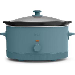 bella 6.0 Qt Manual Slow Cooker, Ceramic Nonstick Coating, 3 Temperature Settings, Dishwasher Safe Stoneware Pot and Tempered Glass Lid, Cool Touch Handles & Tangle Free Cord Wrap, Plum(Surf)