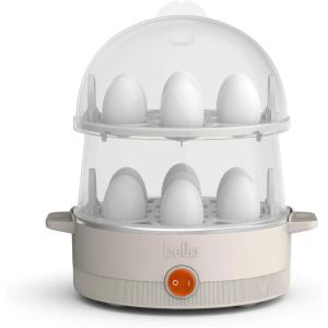bella Electric Egg Cooker, 14 Eggs Capacity Tray, Double Stack, for Poached, Scrambled, Hard, Medium & Soft Boiled Eggs, Omelets and Steamed Dumplings, Auto Shutoff, 360 Watt, Oatmilk(Oatmilk)