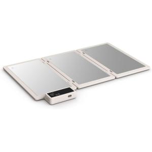 bella Fold & Store Warming Tray, Fits-anywhere Kitchenware, Touchscreen Controls w Adjustable Temperature & Timer, 24.8” to 8.3” wide, Auto Shutoff & Stainless Steel Warming Pads, 300 Watt, Oatmilk