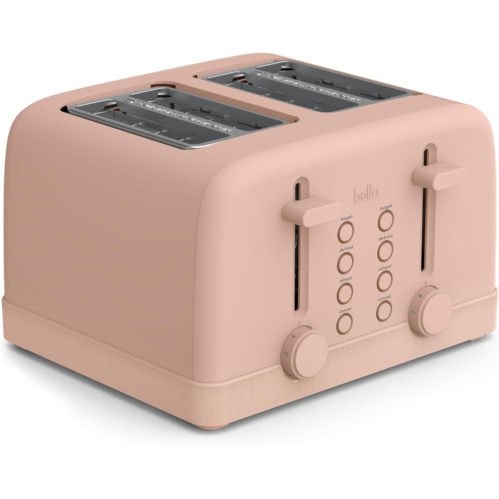imagebella 4 Slice Toaster 6 Setting Shade Control with Reheat ampamp Cancel Buttons Removable Crumb Tray Anti Jam ampamp Auto Shutoff 900 Watt BlossomBlossom
