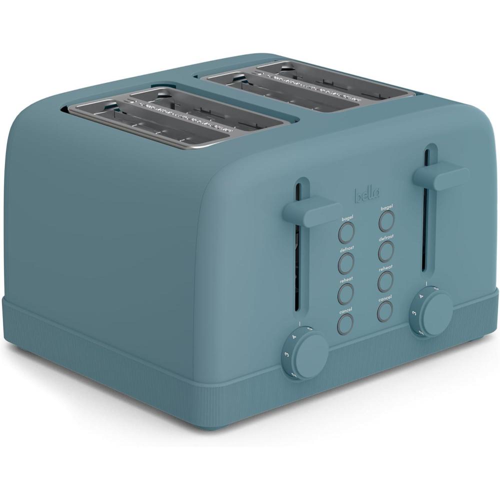 imagebella 4 Slice Toaster 6 Setting Shade Control with Reheat ampamp Cancel Buttons Removable Crumb Tray Anti Jam ampamp Auto Shutoff 900 Watt BlossomSurf