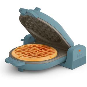 bella Flip-n-Store Waffle Maker with EverGood™ Ceramic Nonstick Coating, Fits-anywhere™ Kitchenware, Power Indicator Light, Cool Touch Handle & Cord Wrap, 7” Wide & 1″ Deep Plates, 1000 Watt, Oatmilk(Surf)