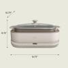 bella 6.0 QT Multi-Cooker, Ceramic Nonstick Coating, 4-in-1 Versatility, 4 cooking functions, Slow Cook, Sear, Saute, Steam, Serves 7 people, Dishwasher Safe Pot & Tempered Glass Lid, Tangle Free Cord Wrap, Oatmilk