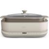 bella 6.0 QT Multi-Cooker, Ceramic Nonstick Coating, 4-in-1 Versatility, 4 cooking functions, Slow Cook, Sear, Saute, Steam, Serves 7 people, Dishwasher Safe Pot & Tempered Glass Lid, Tangle Free Cord Wrap, Oatmilk