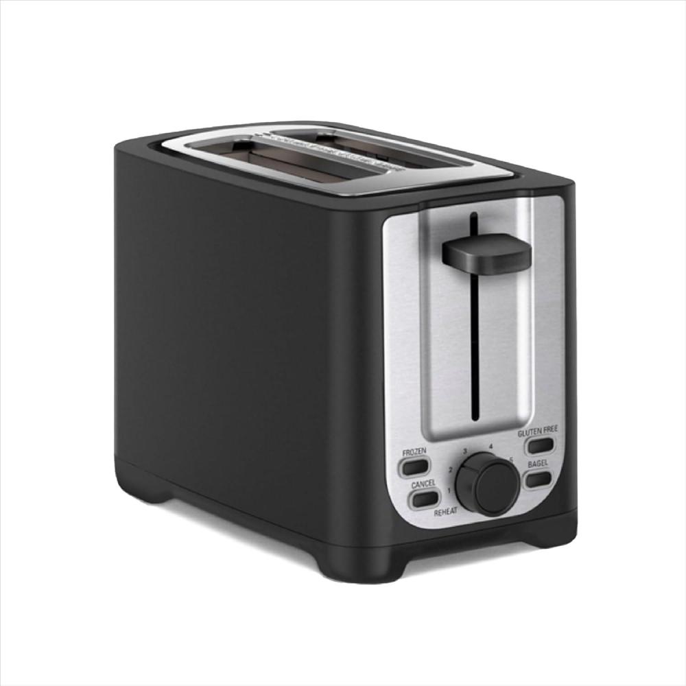 image:imagebella 4 Slice Toaster with Auto Shut Off Extra Wide Slots amp Removable Crumb Tray and Cancel Defrost amp Reheat Function Toast Bread amp Bagel BlackBlack