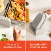 BELLA 10 x 20 in Ceramic Fold-n-Store Dual Temp Griddle + Flip-n-Store Ceramic Waffle Maker, Fits-anywhere™ Kitchenware, EverGood™ Ceramic Nonstick Coating, Breakfast Essentials, Oatmilk