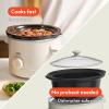 BELLA 1.5 Qt Slow Cooker + 6 Qt Programmable Slow Cooker, EverGood™ Ceramic Nonstick Coating, Adjustable Temperature, Dishwasher Safe Stoneware Pot & Tempered Glass Lid, Cool Touch Handles, Oatmilk