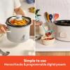 BELLA 1.5 Qt Slow Cooker + 6 Qt Programmable Slow Cooker, EverGood™ Ceramic Nonstick Coating, Adjustable Temperature, Dishwasher Safe Stoneware Pot & Tempered Glass Lid, Cool Touch Handles, Oatmilk