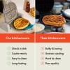BELLA 2 slice Slim toaster + Flip-n-Store Ceramic Waffle Maker, Fits-anywhere™ Kitchenware, Waffle Iron w with EverGood™ Ceramic Nonstick Coating & Smart Toaster w 6 Shades Control, Oatmilk