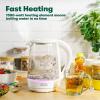 bella 1.7 Liter Glass Electric Kettle, Quickly Boil 7 Cups of Water in 6-7 Minutes, Soft Blue LED Lights Illuminate While Boiling, Cordless Portable Water Heater, Carefree Auto Shut-Off, Black(White / Pink)