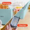 bella 4 Slice Toaster with Auto Shut Off, Extra Wide Slots & Removable Crumb Tray and Cancel, Defrost & Reheat Function, Toast Bread & Bagel, Black(Aqua)