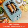 bella 4 Slice Toaster with Auto Shut Off, Extra Wide Slots & Removable Crumb Tray and Cancel, Defrost & Reheat Function, Toast Bread & Bagel, Black(Aqua)