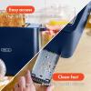 bella 4 Slice Toaster with Auto Shut Off, Extra Wide Slots & Removable Crumb Tray and Cancel, Defrost & Reheat Function, Toast Bread & Bagel, Black(Blue)