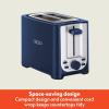 bella 4 Slice Toaster with Auto Shut Off, Extra Wide Slots & Removable Crumb Tray and Cancel, Defrost & Reheat Function, Toast Bread & Bagel, Black(Blue)