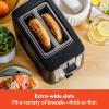bella 4 Slice Toaster with Auto Shut Off, Extra Wide Slots & Removable Crumb Tray and Cancel, Defrost & Reheat Function, Toast Bread & Bagel, Black(Black)