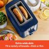 bella 4 Slice Toaster with Auto Shut Off, Extra Wide Slots & Removable Crumb Tray and Cancel, Defrost & Reheat Function, Toast Bread & Bagel, Black(Blue)