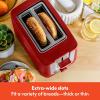 bella 4 Slice Toaster with Auto Shut Off, Extra Wide Slots & Removable Crumb Tray and Cancel, Defrost & Reheat Function, Toast Bread & Bagel, Black(Red)