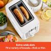 bella 4 Slice Toaster with Auto Shut Off, Extra Wide Slots & Removable Crumb Tray and Cancel, Defrost & Reheat Function, Toast Bread & Bagel, Black(White)