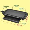 bella Electric Griddle with Warming Tray – Smokeless Indoor Grill, Nonstick Surface, Adjustable Temperature & Cool-touch Handles, 10″ x 18″, Copper/Black, PFOA & PTFE Free(10 x 18″)