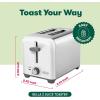 bella Stainless Steel 2 Slice Toaster with Extra Wide Slots & Removable Crumb Tray – 6 Browning Options, Auto Shut Off & Reheat Function – Toast Bread, Bagel & Waffle(Stainless Steel and White)