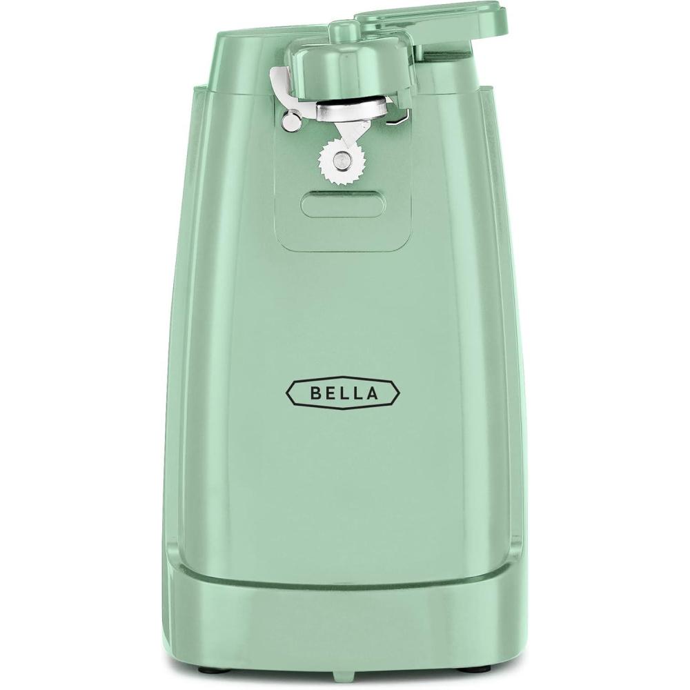 image:imagebella Automatic Can Opener Hands Free Battery Operated Cordless Stainless steel blade to open any Size Can with Magnet to Safely Remove Lid Seamless Opening Decreases Sharp Edges SlateSage