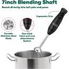 BELLA Immersion Hand Blender, Portable Mixer with Whisk Attachment – Electric Handheld Juicer, Shakes, Baby Food and Smoothie Maker, Stainless Steel, Black(Black)