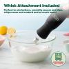 BELLA Immersion Hand Blender, Portable Mixer with Whisk Attachment – Electric Handheld Juicer, Shakes, Baby Food and Smoothie Maker, Stainless Steel, Black(Black)