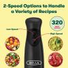BELLA Immersion Hand Blender, Portable Mixer with Whisk Attachment – Electric Handheld Juicer, Shakes, Baby Food and Smoothie Maker, Stainless Steel, Black(Black)