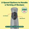 BELLA Immersion Hand Blender, Portable Mixer with Whisk Attachment – Electric Handheld Juicer, Shakes, Baby Food and Smoothie Maker, Stainless Steel, Black(Gray)