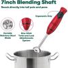 BELLA Immersion Hand Blender, Portable Mixer with Whisk Attachment – Electric Handheld Juicer, Shakes, Baby Food and Smoothie Maker, Stainless Steel, Black(Red)