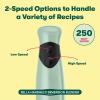 BELLA Immersion Hand Blender, Portable Mixer with Whisk Attachment – Electric Handheld Juicer, Shakes, Baby Food and Smoothie Maker, Stainless Steel, Black(Sage)