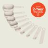 bella 9 Piece Nested Measuring Cups & Spoons Set, Stackable, 4 Cups, 4 spoons, 1 Leveler, Non-slip handles, Kitchen Cooking Baking Measuring Set, BPA Free, Dishwasher Safe, Oatmilk(Oatmilk)