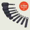 bella 9 Piece Nested Measuring Cups & Spoons Set, Stackable, 4 Cups, 4 spoons, 1 Leveler, Non-slip handles, Kitchen Cooking Baking Measuring Set, BPA Free, Dishwasher Safe, Oatmilk(Slate)