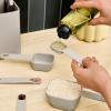 bella 9 Piece Nested Measuring Cups & Spoons Set, Stackable, 4 Cups, 4 spoons, 1 Leveler, Non-slip handles, Kitchen Cooking Baking Measuring Set, BPA Free, Dishwasher Safe, Oatmilk(Oatmilk)