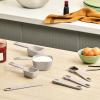 bella 9 Piece Nested Measuring Cups & Spoons Set, Stackable, 4 Cups, 4 spoons, 1 Leveler, Non-slip handles, Kitchen Cooking Baking Measuring Set, BPA Free, Dishwasher Safe, Oatmilk(Oatmilk)