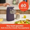 bella Automatic Can Opener​, Hands Free, Battery Operated, Cordless, Stainless steel blade to open any Size Can with Magnet to Safely Remove Lid, Seamless Opening Decreases Sharp Edges, Slate(Plum)