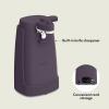 bella Automatic Can Opener​, Hands Free, Battery Operated, Cordless, Stainless steel blade to open any Size Can with Magnet to Safely Remove Lid, Seamless Opening Decreases Sharp Edges, Slate(Plum)