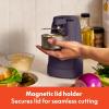 bella Automatic Can Opener​, Hands Free, Battery Operated, Cordless, Stainless steel blade to open any Size Can with Magnet to Safely Remove Lid, Seamless Opening Decreases Sharp Edges, Slate(Plum)