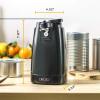 bella Automatic Can Opener​, Hands Free, Battery Operated, Cordless, Stainless steel blade to open any Size Can with Magnet to Safely Remove Lid, Seamless Opening Decreases Sharp Edges, Slate(Black)