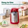bella Automatic Can Opener​, Hands Free, Battery Operated, Cordless, Stainless steel blade to open any Size Can with Magnet to Safely Remove Lid, Seamless Opening Decreases Sharp Edges, Slate(Red)