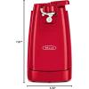 bella Automatic Can Opener​, Hands Free, Battery Operated, Cordless, Stainless steel blade to open any Size Can with Magnet to Safely Remove Lid, Seamless Opening Decreases Sharp Edges, Slate(Red)