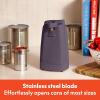bella Automatic Can Opener​, Hands Free, Battery Operated, Cordless, Stainless steel blade to open any Size Can with Magnet to Safely Remove Lid, Seamless Opening Decreases Sharp Edges, Slate(Plum)