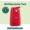 bella Automatic Can Opener​, Hands Free, Battery Operated, Cordless, Stainless steel blade to open any Size Can with Magnet to Safely Remove Lid, Seamless Opening Decreases Sharp Edges, Slate(Red)