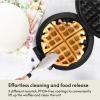 bella Classic Rotating Belgian Waffle Maker with Nonstick Plates, Removable Drip Tray, Adjustable Browning Control and Cool Touch Handles, Stainless Steel(Black)