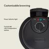 bella Classic Rotating Belgian Waffle Maker with Nonstick Plates, Removable Drip Tray, Adjustable Browning Control and Cool Touch Handles, Stainless Steel(Black)