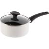 bella Cookware Set, 12 Piece Pots and Pans with Utensils, Nonstick PFOA Free Scratch Resistant Cooking Surface Compatible with All Stoves, Nylon and Aluminum, Black(Cream)