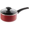 bella Cookware Set, 12 Piece Pots and Pans with Utensils, Nonstick PFOA Free Scratch Resistant Cooking Surface Compatible with All Stoves, Nylon and Aluminum, Black(Red)